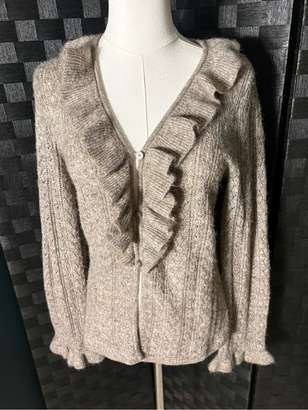 Old Navy Anna Sui Ruffle Cardigan Sweater
